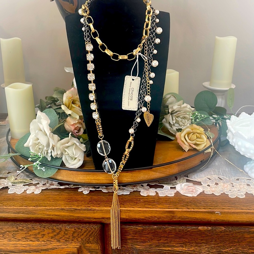 NWT CHICOS tassel necklace